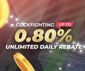 Cockfighting up to 0.80% Unlimited Daily Rebate